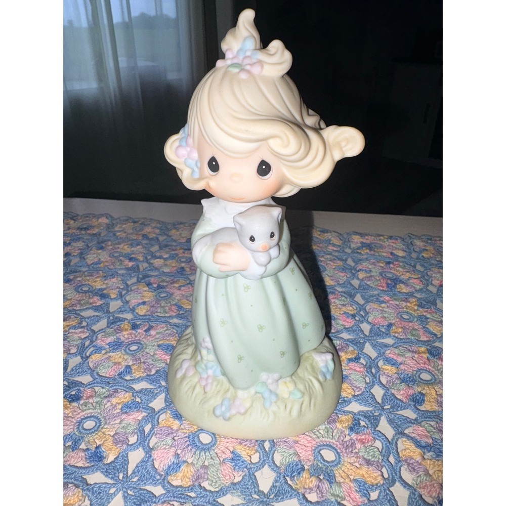 Precious Moments You Are Such a Purr-fect Friend Girl with Cat Figurine 524395